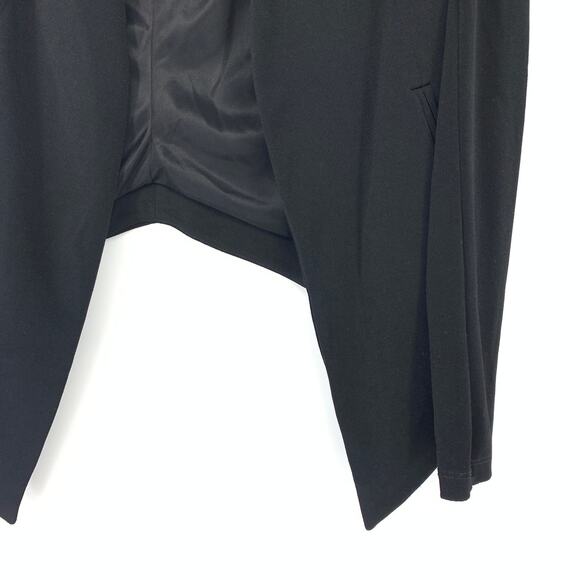 BCBGeneration Women's Size S Open Front Blazer Jacket Long Sleeve Black Hi Low - Picture 4 of 6